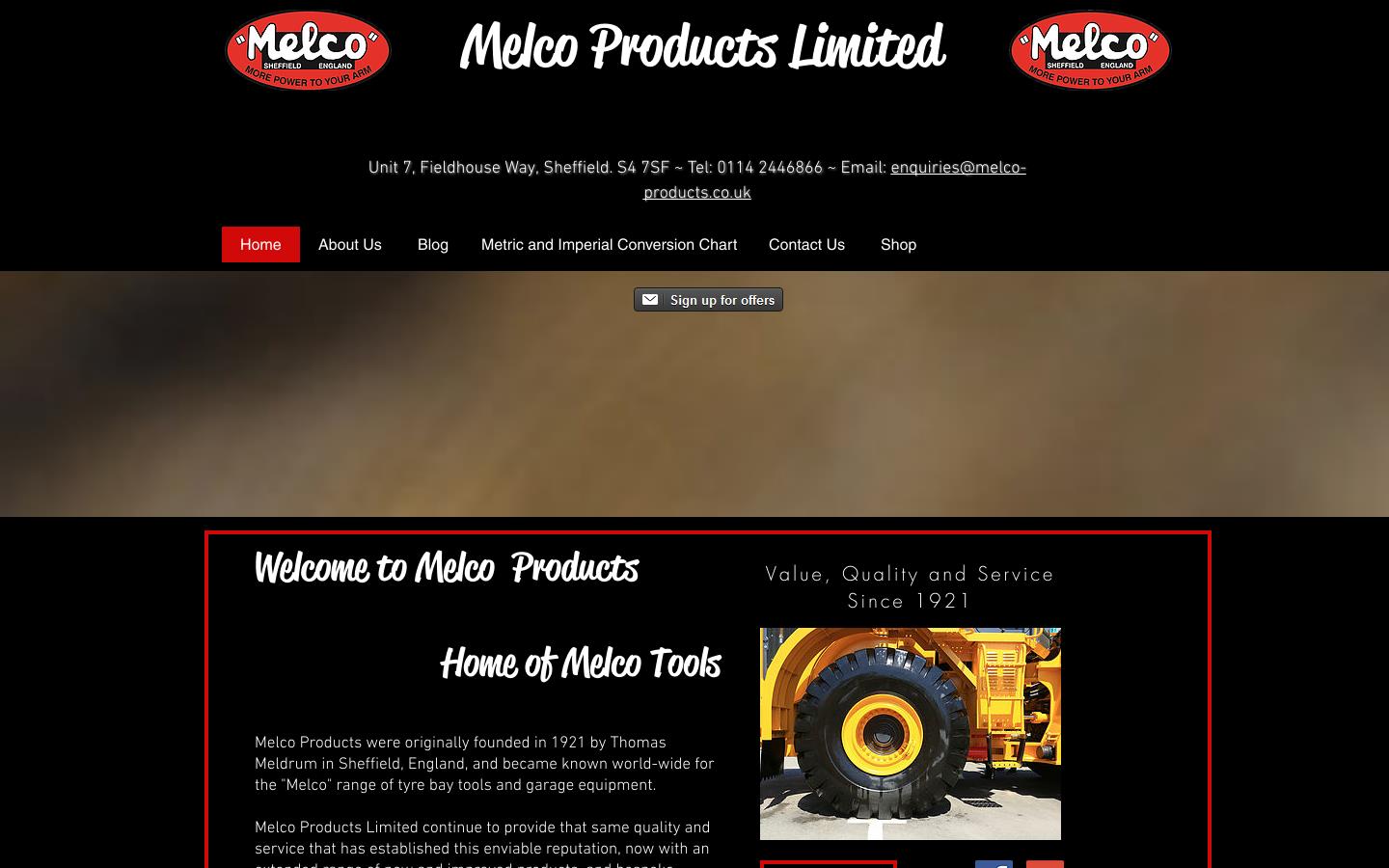 Melco Products Ltd Website
