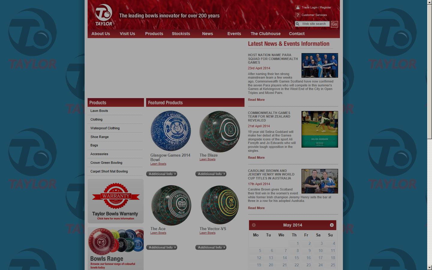 Thomas Taylor (Bowls) Ltd Website