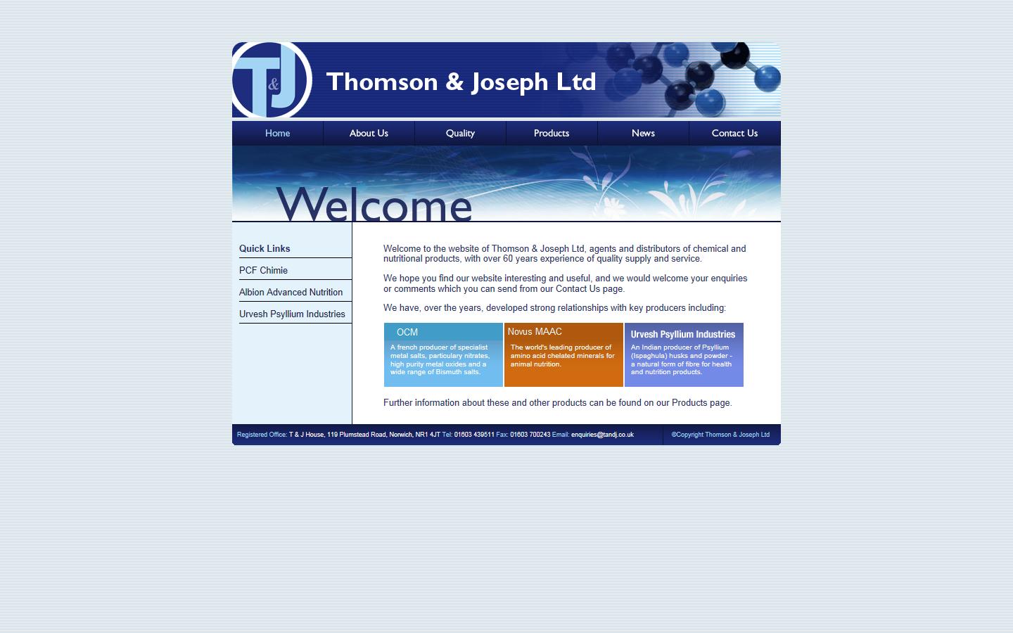 Thomson & Joseph Ltd Website