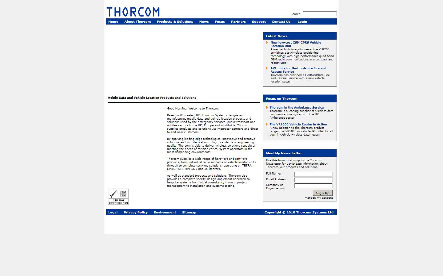 Thorcom Systems Ltd Website