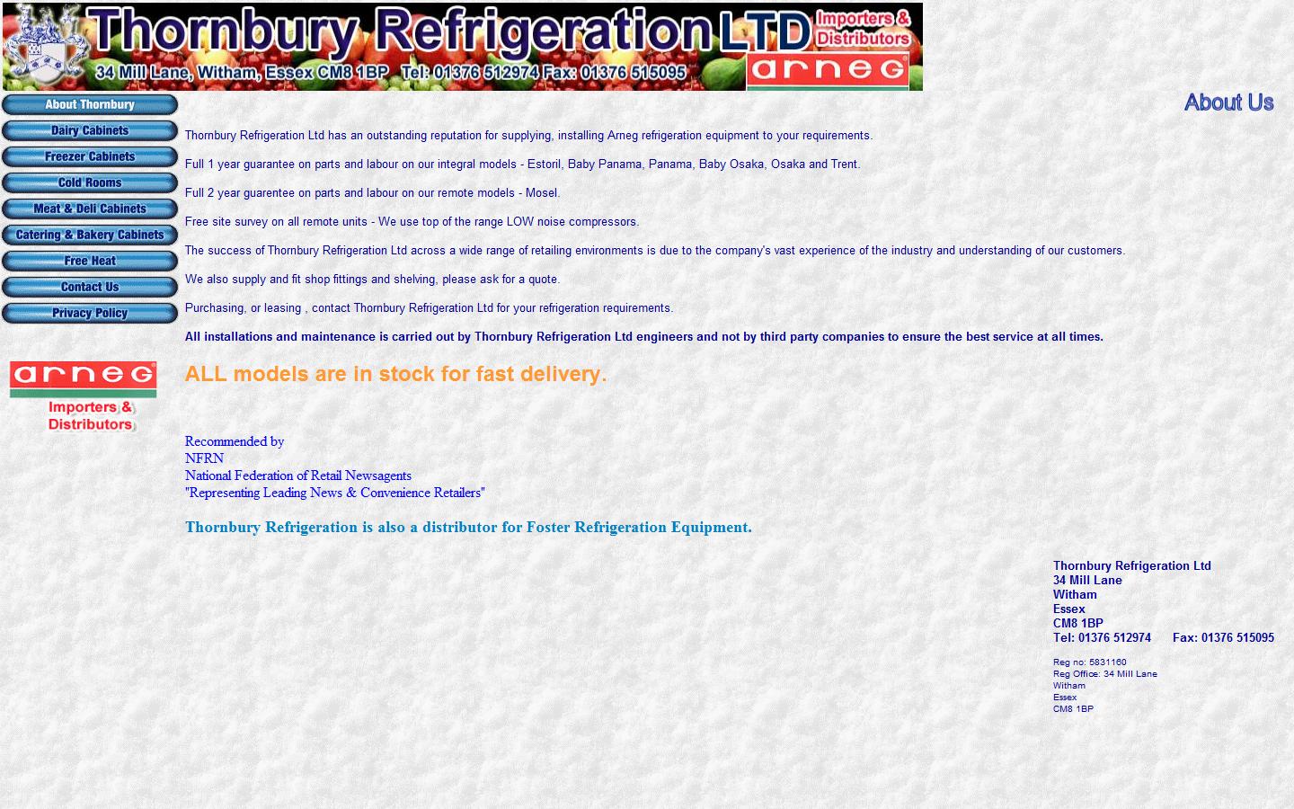 Thornbury Refrigeration Ltd Website