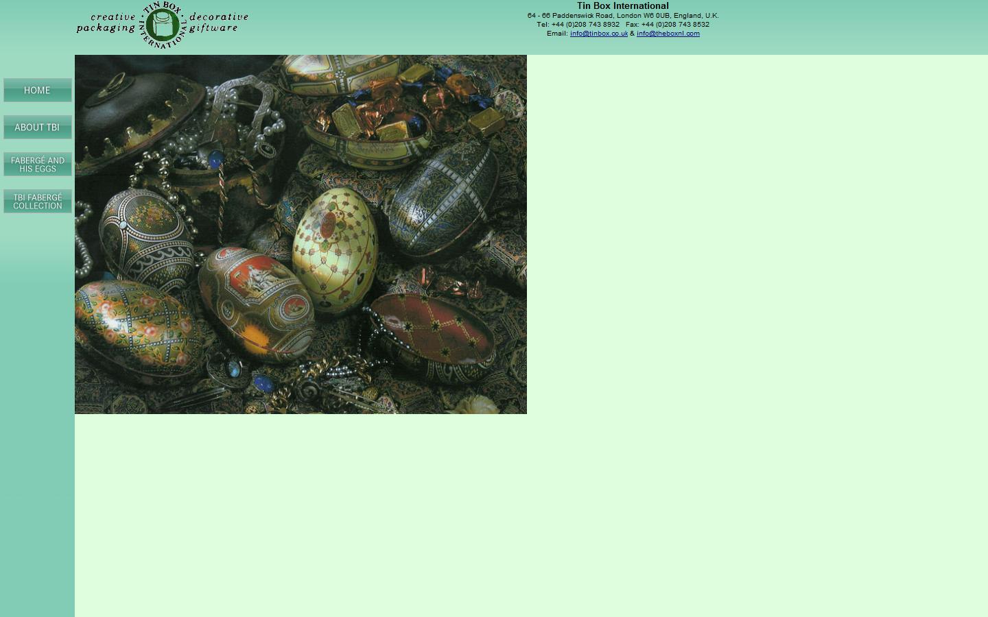 Tin Box International Website