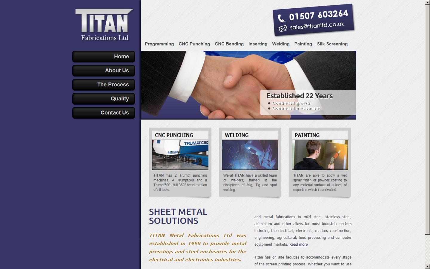 Titan Metal Fabrications Ltd Website