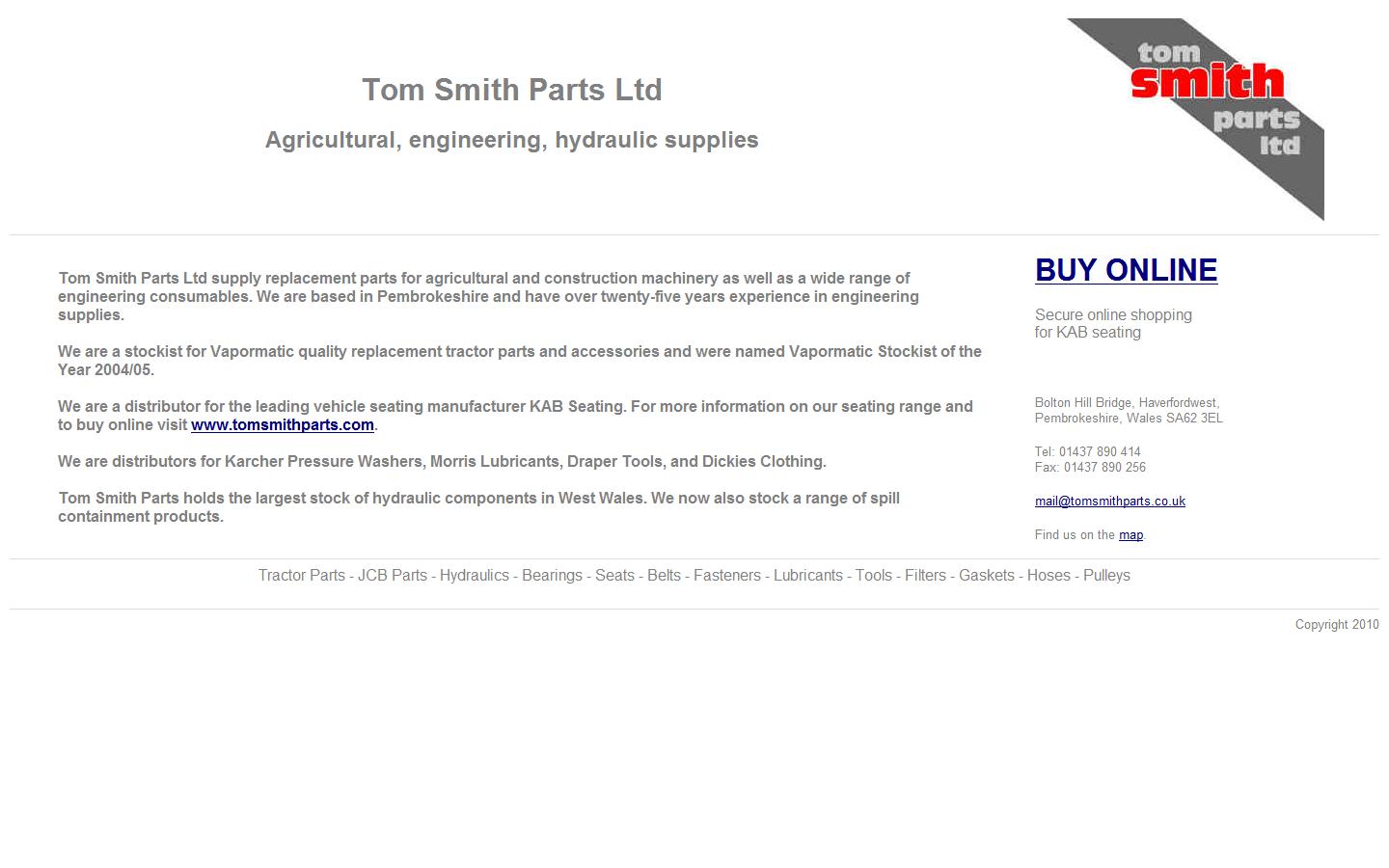 Tom Smith Parts Ltd Website