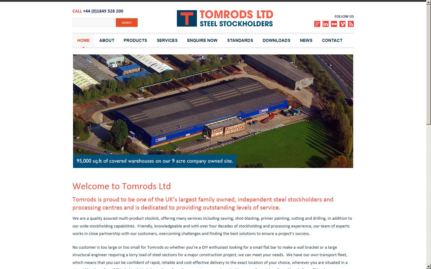 Tomrods Ltd Website