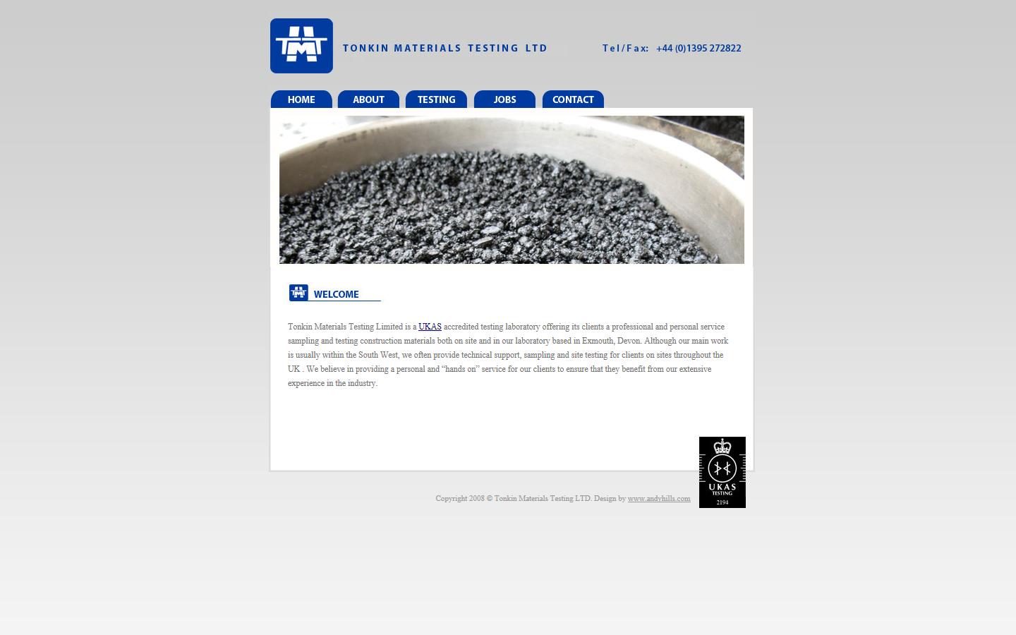Tonkin Materials Testing Ltd Website