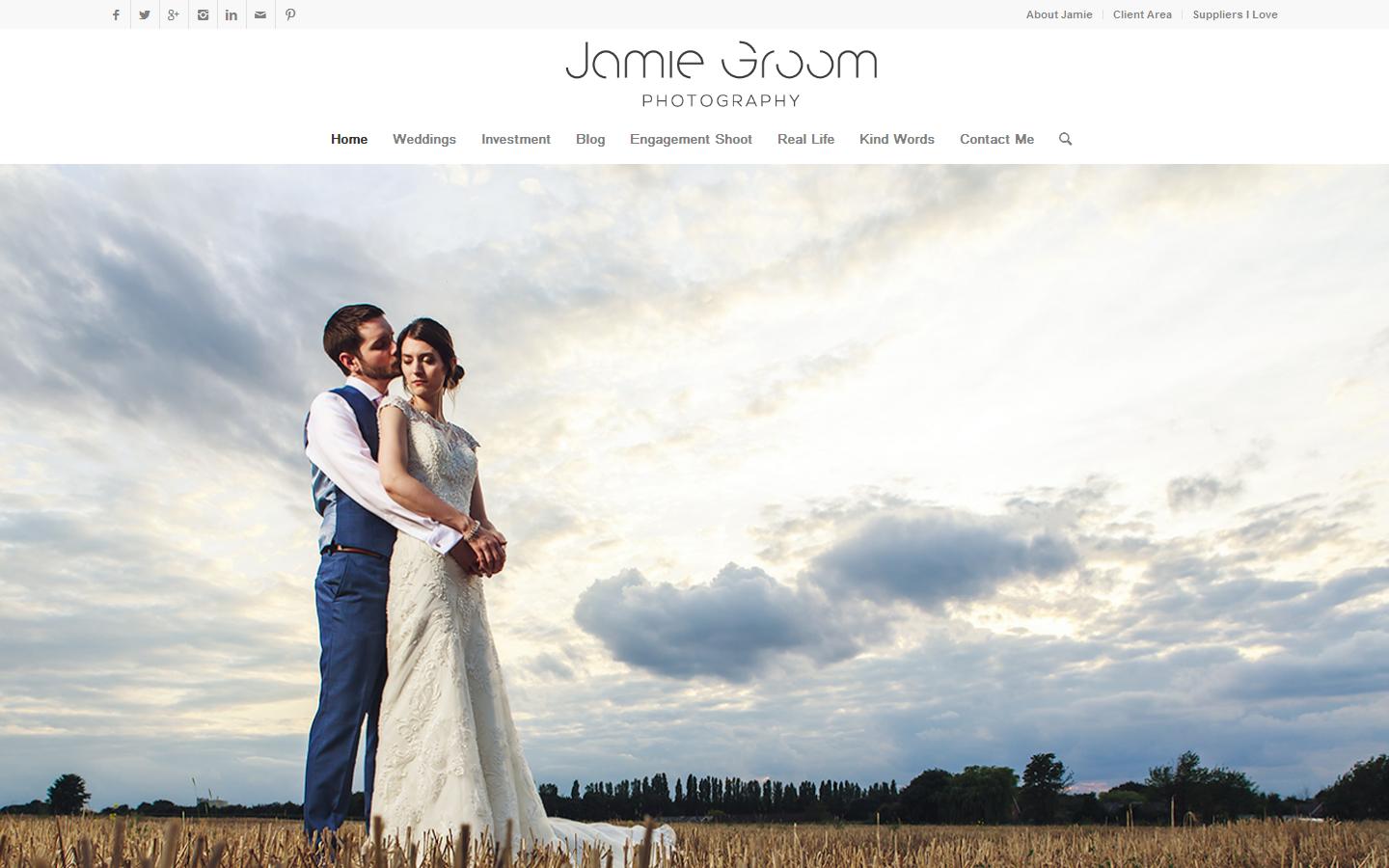 Jamie Groom Photography Website
