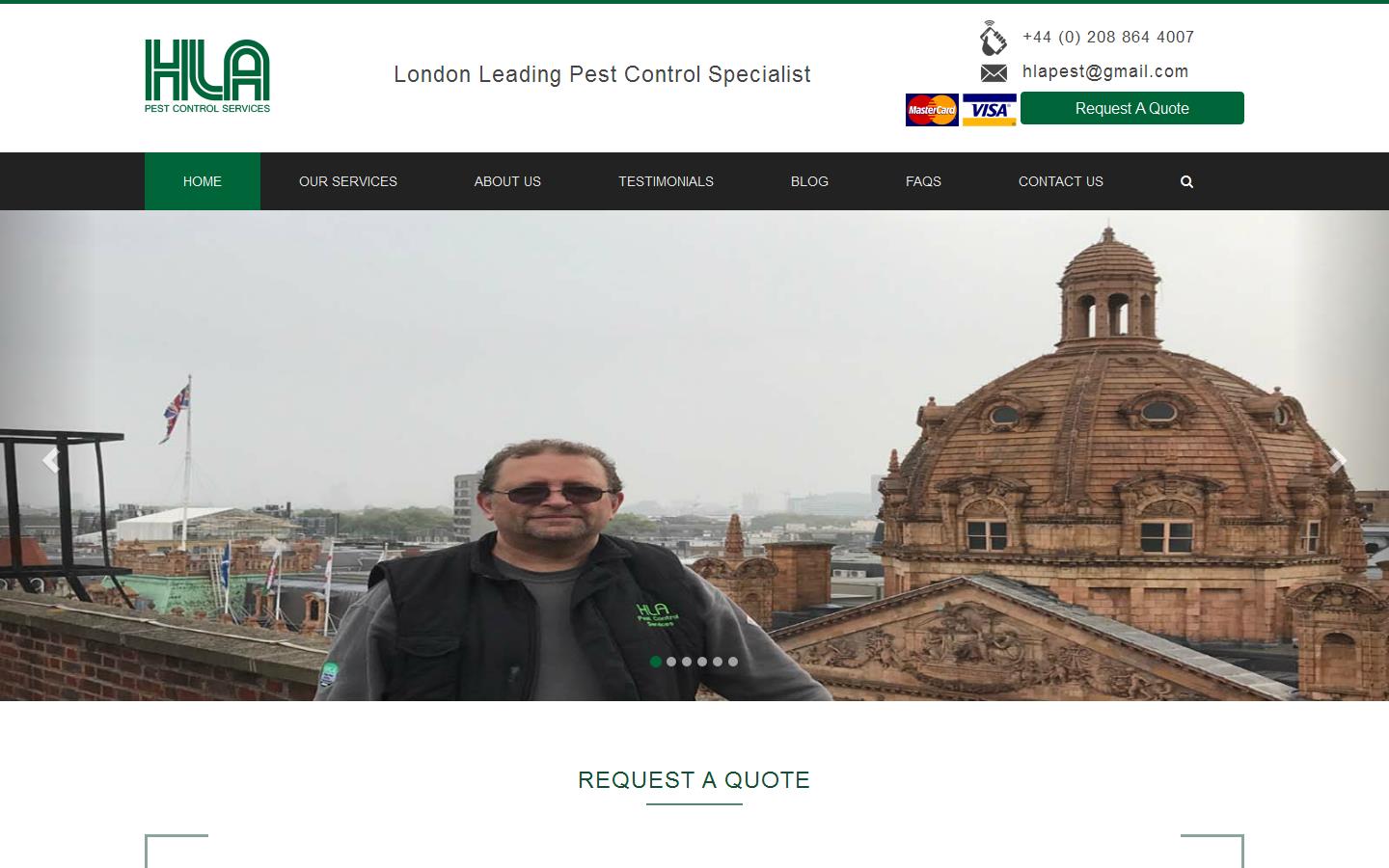 HLA Pest Control Website