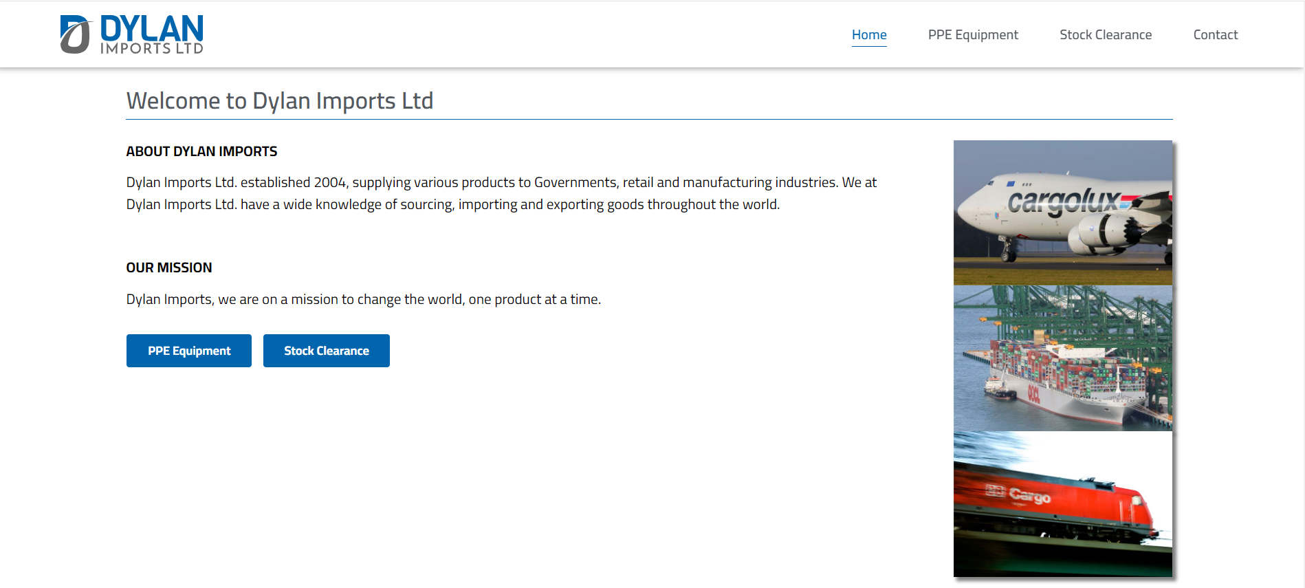 Dylan Imports Ltd Website