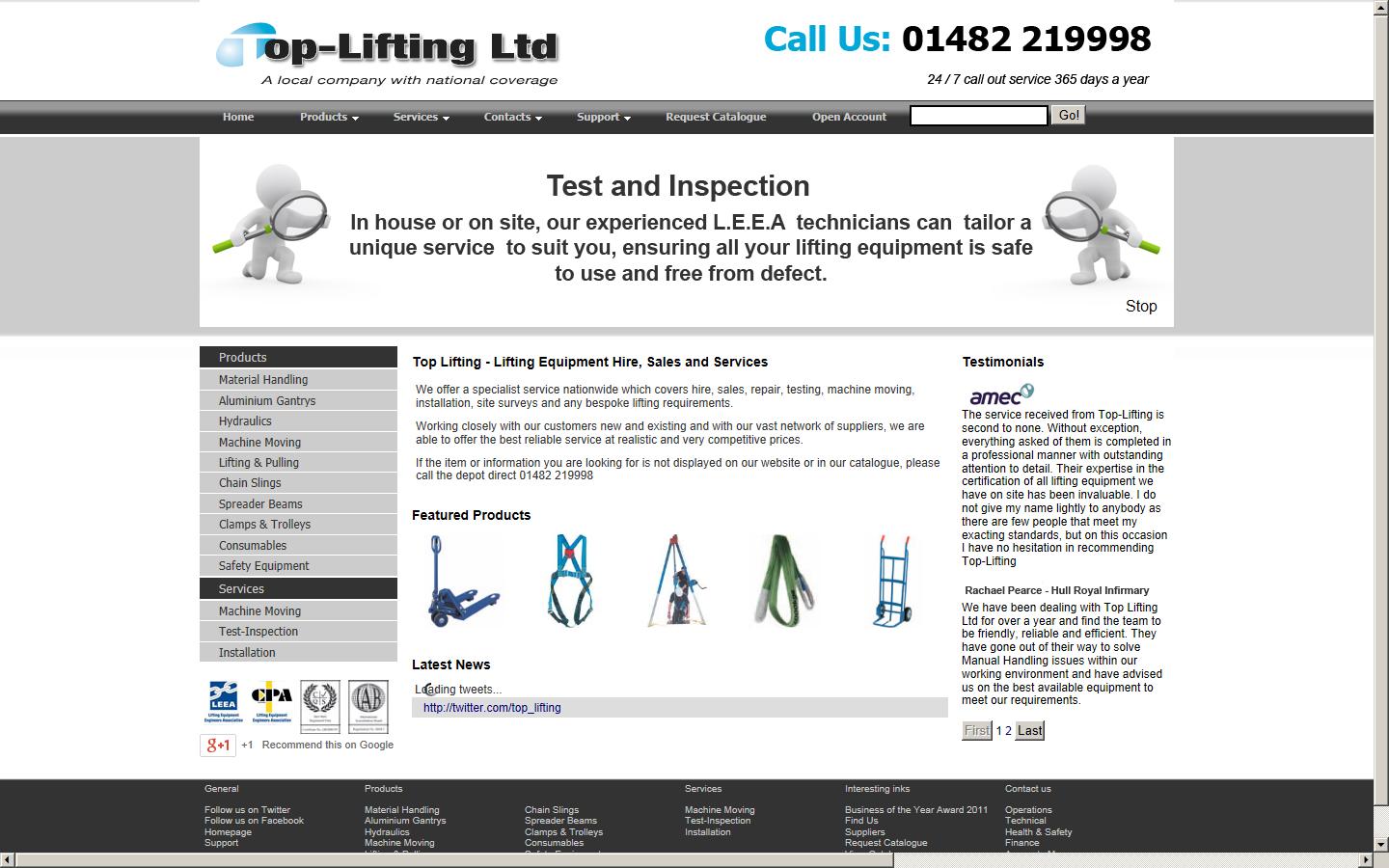 Top-lifting Ltd  Website