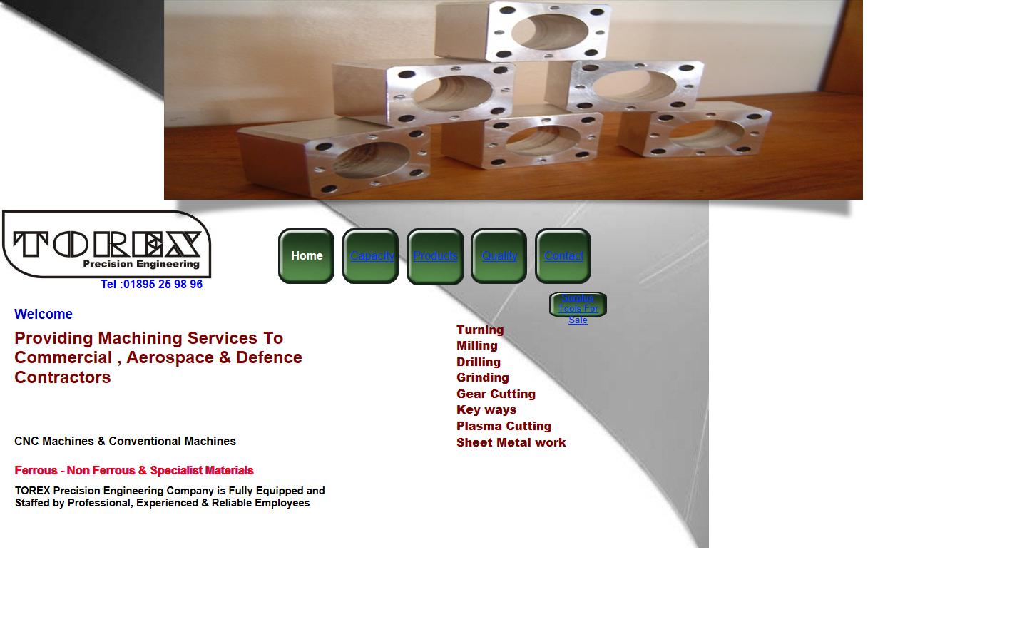 Torex Precision Engineering Ltd Website