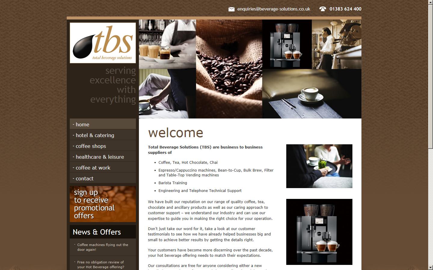 Total Beverage Solutions Ltd Website