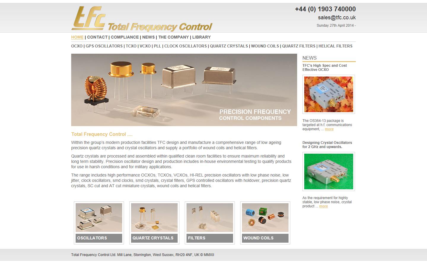 Total Frequency Control Ltd Website