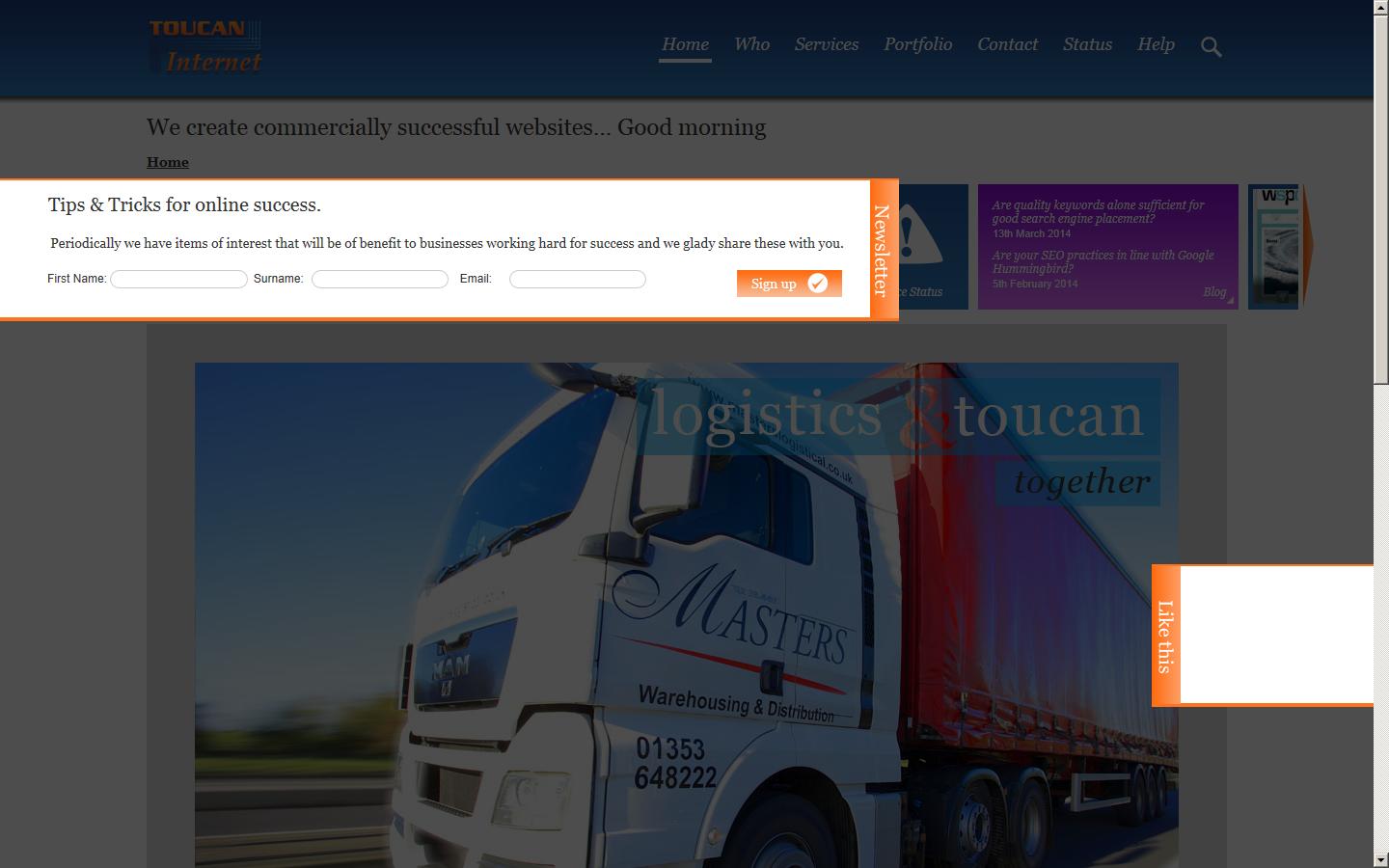 Toucan Internet LLP  Website