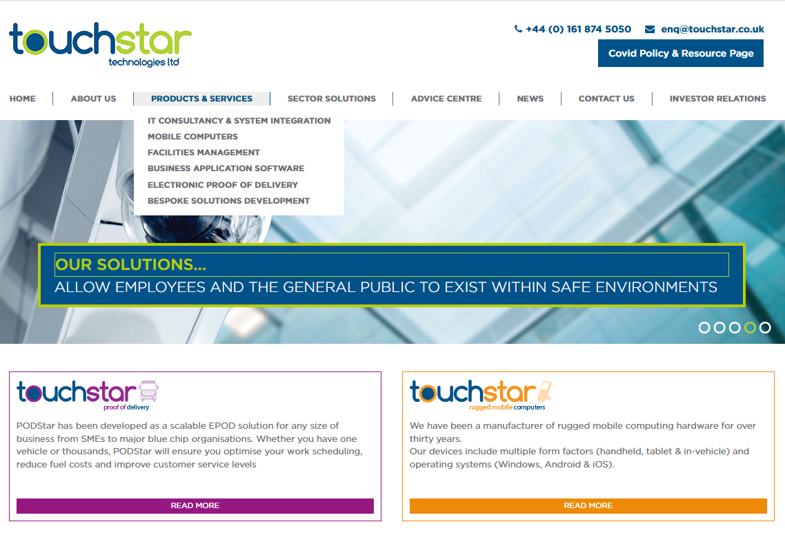TouchStar Technologies Ltd Website