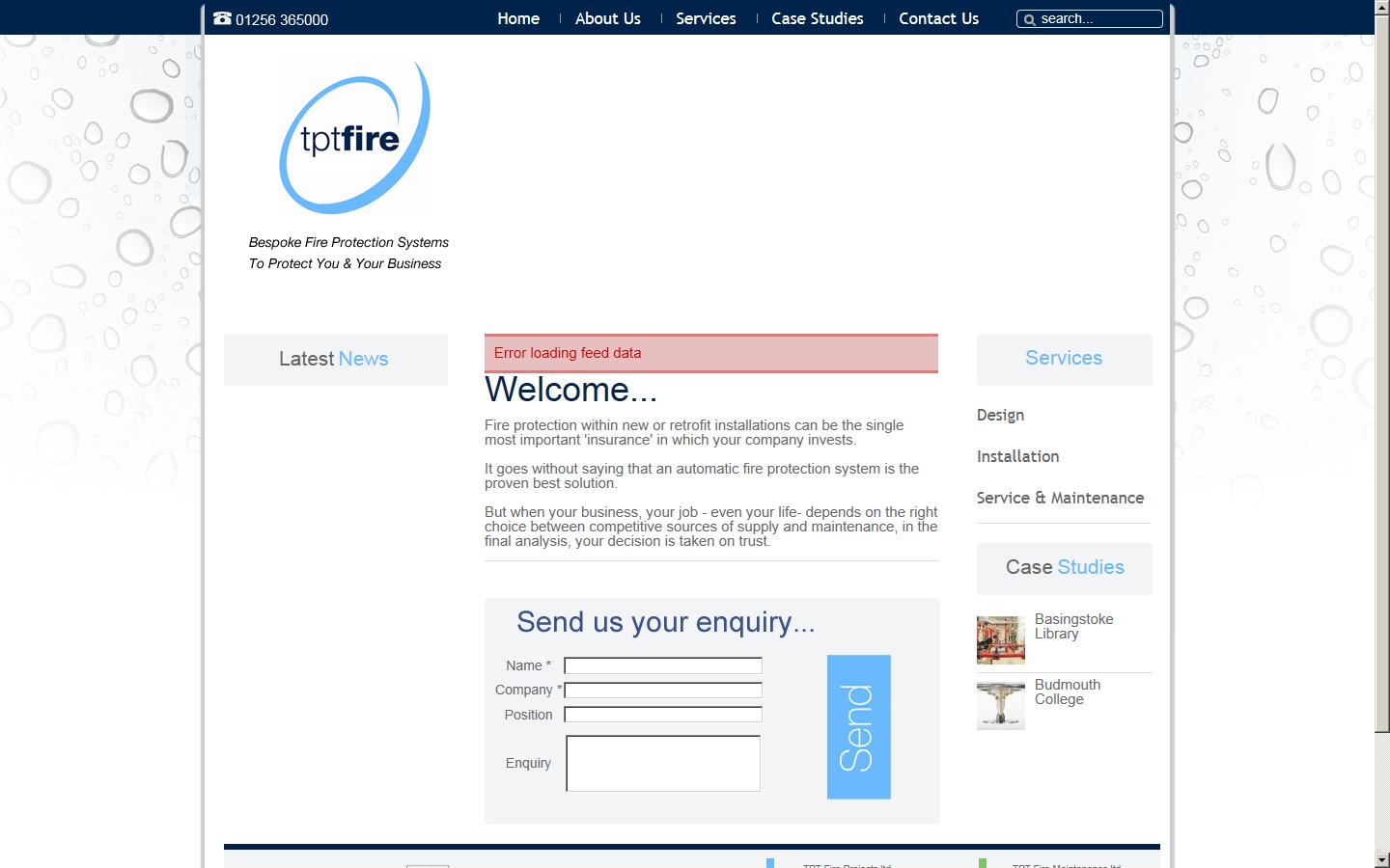 TPT Fire Systems Group Ltd Website