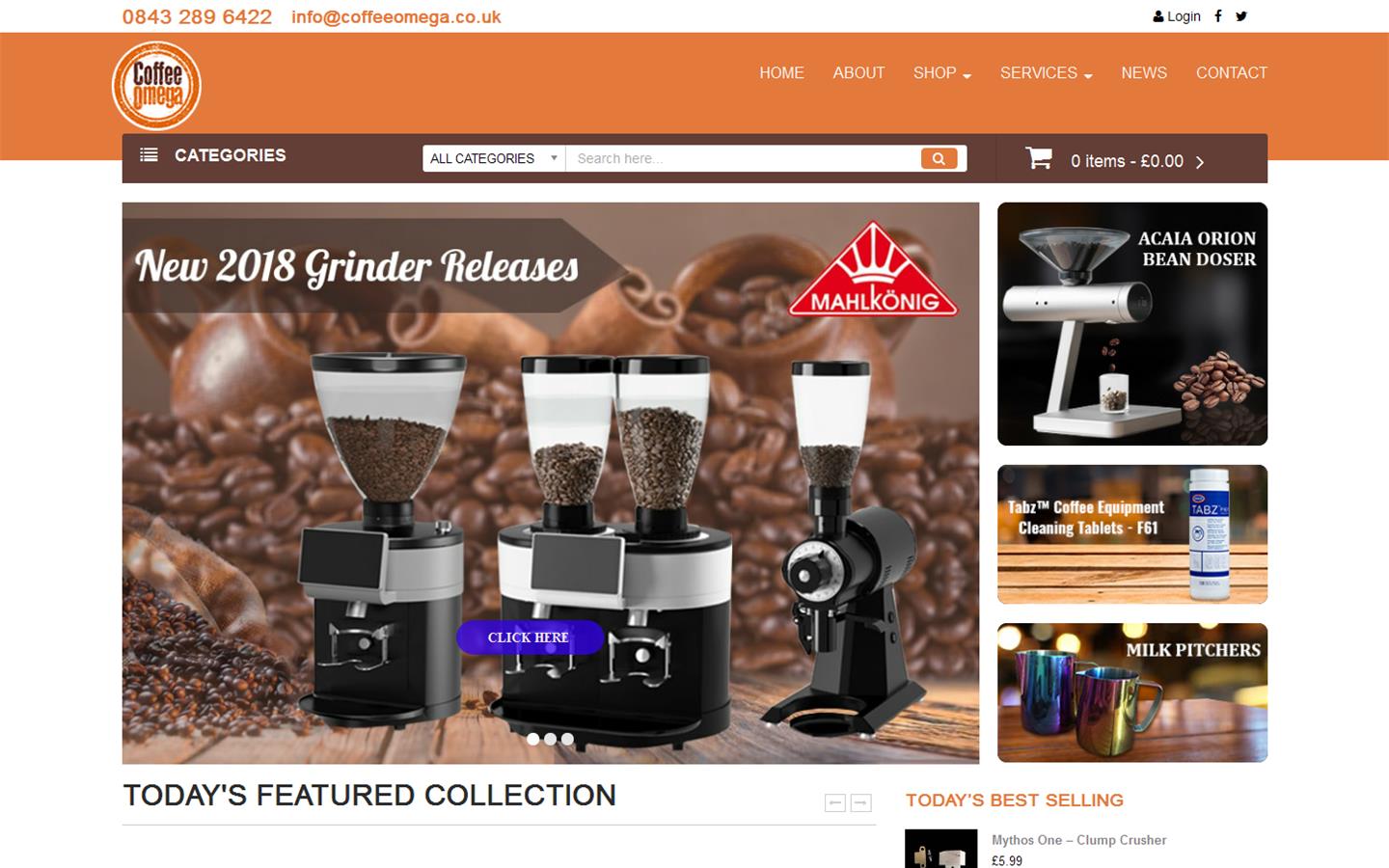 Coffee Omega Website