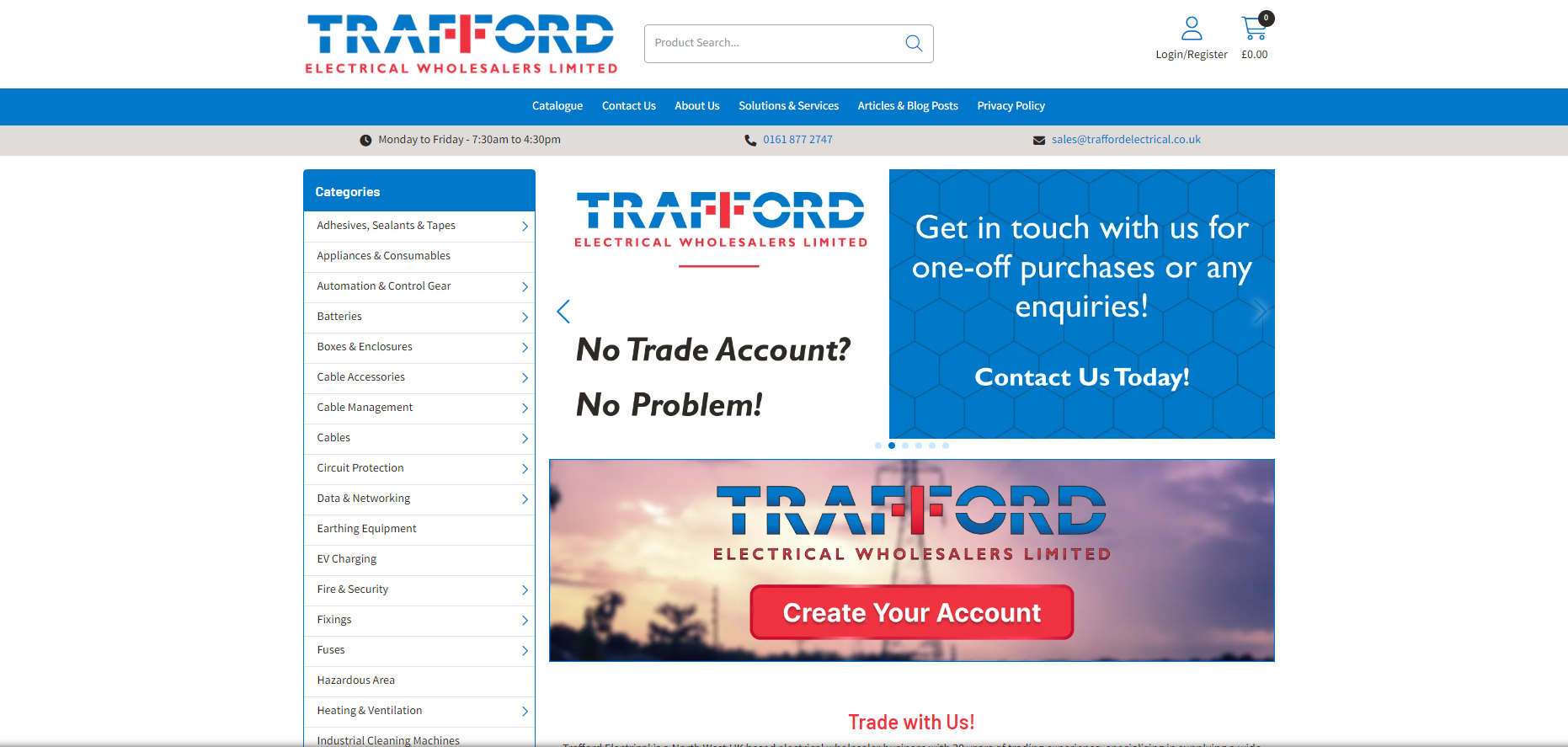 Trafford Electrical Wholesalers Ltd Website