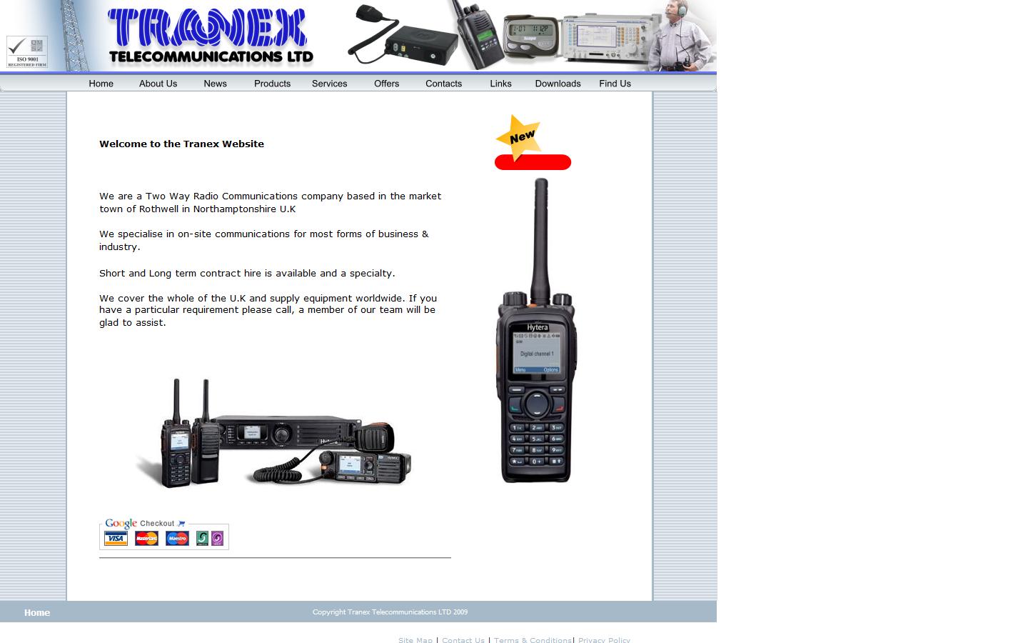 Tranex Telecommunications Ltd Website
