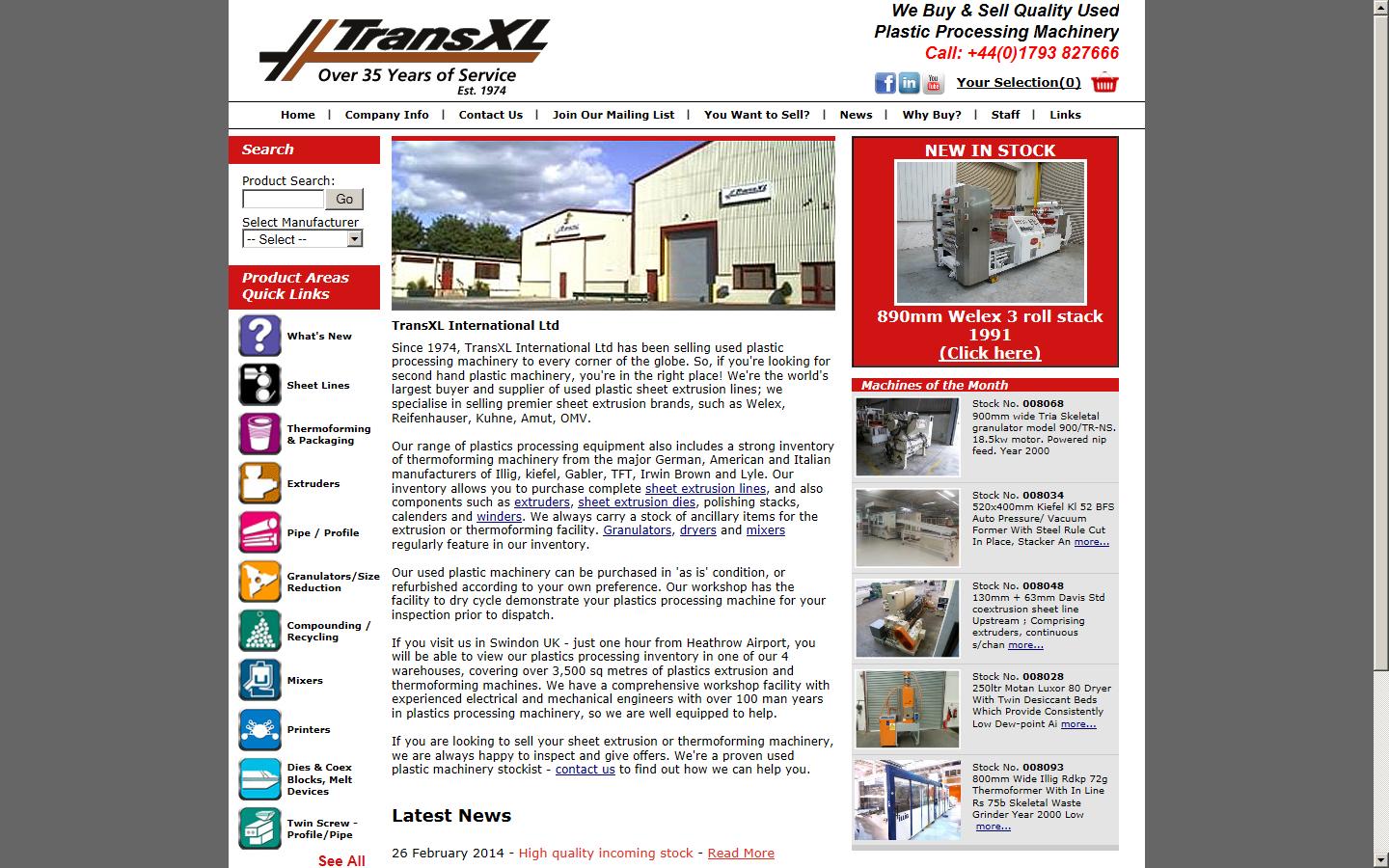 TransXL International Ltd Website