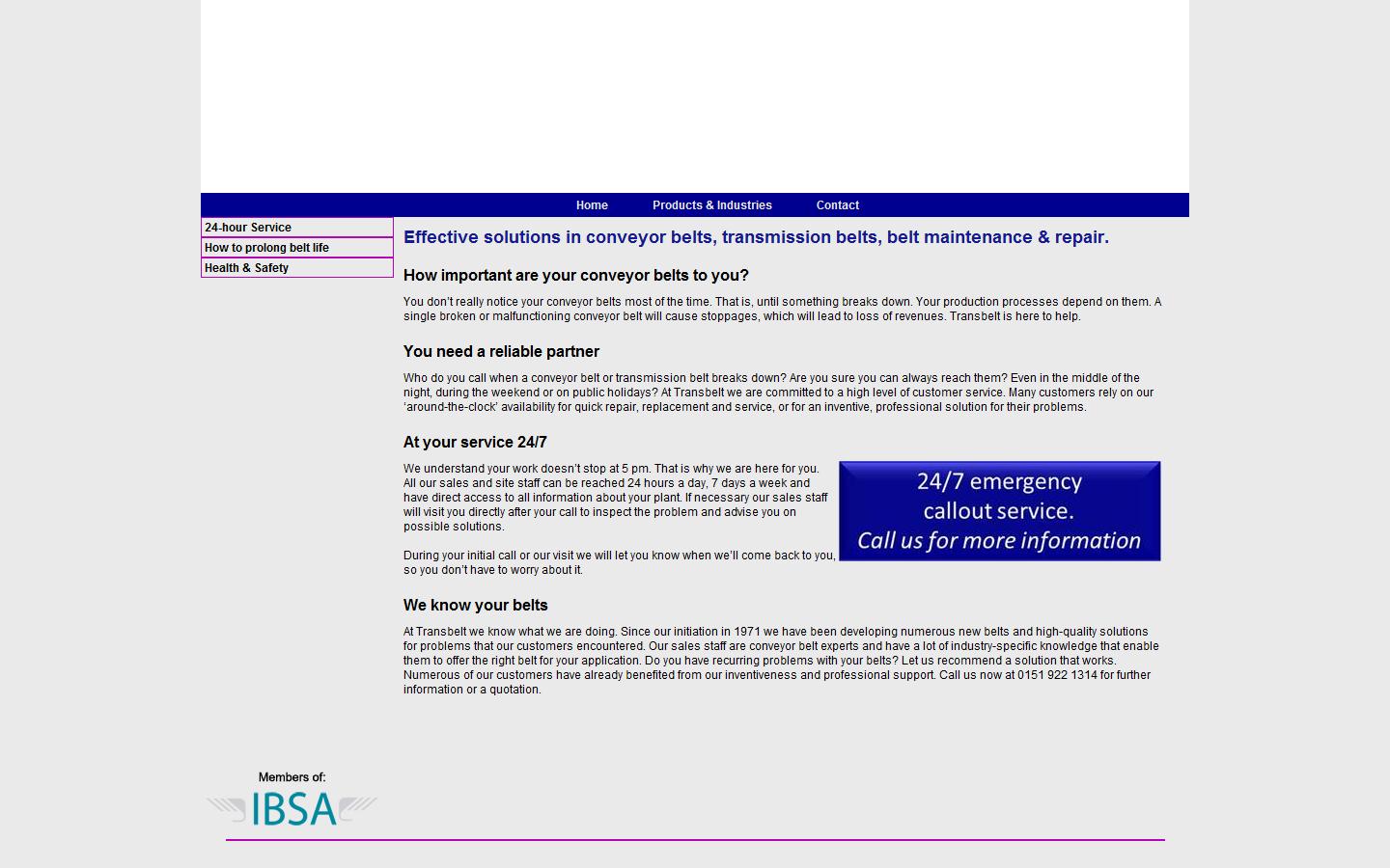 Transbelt Ltd Website