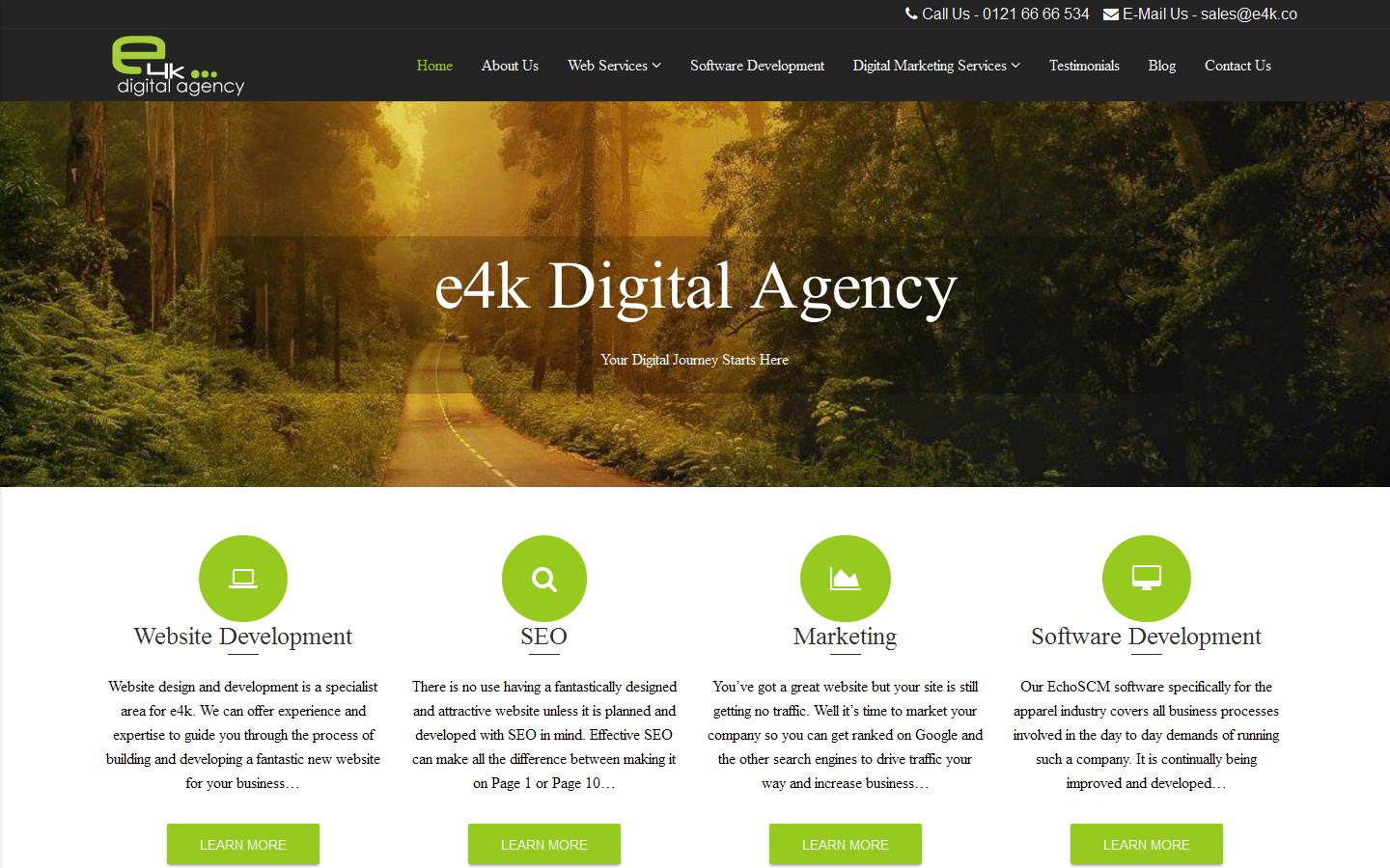 E4K Digital Agency Website