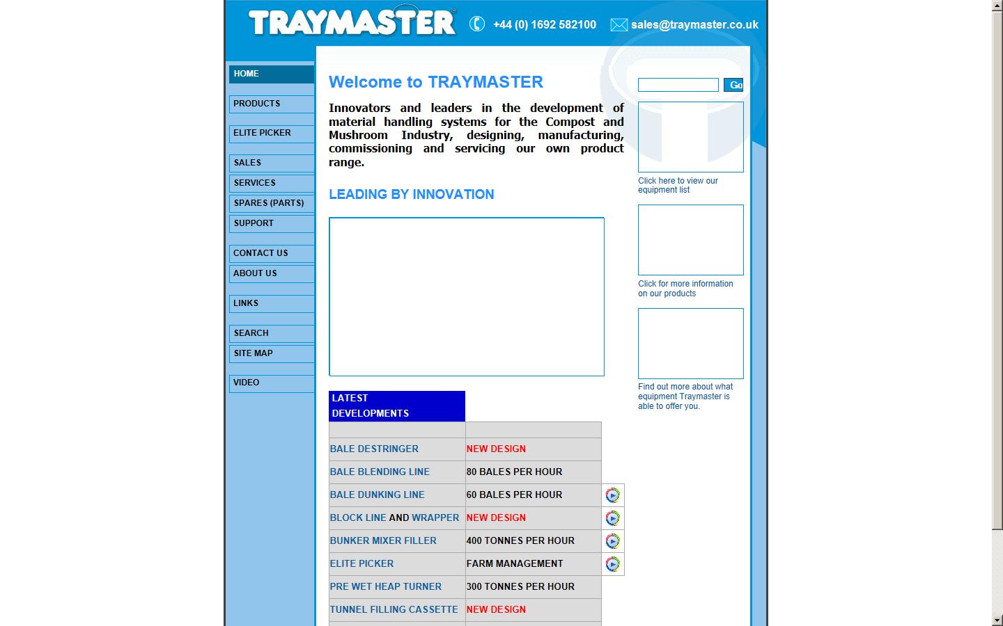 Traymaster Ltd Website