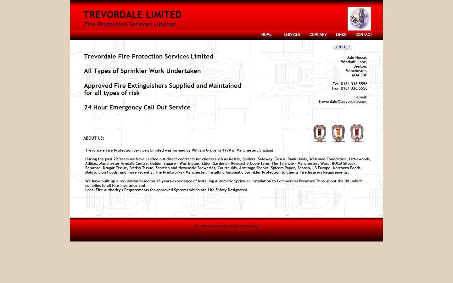 Trevordale Fire Protection Services Ltd Website