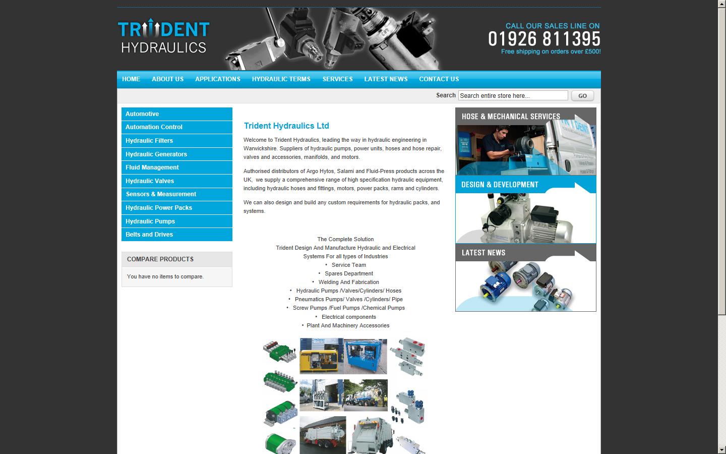 Trident Hydraulics Ltd Website