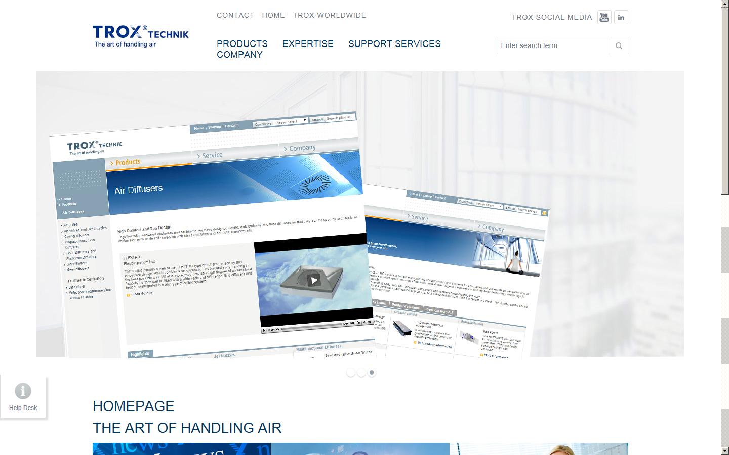 TROX UK Ltd Website