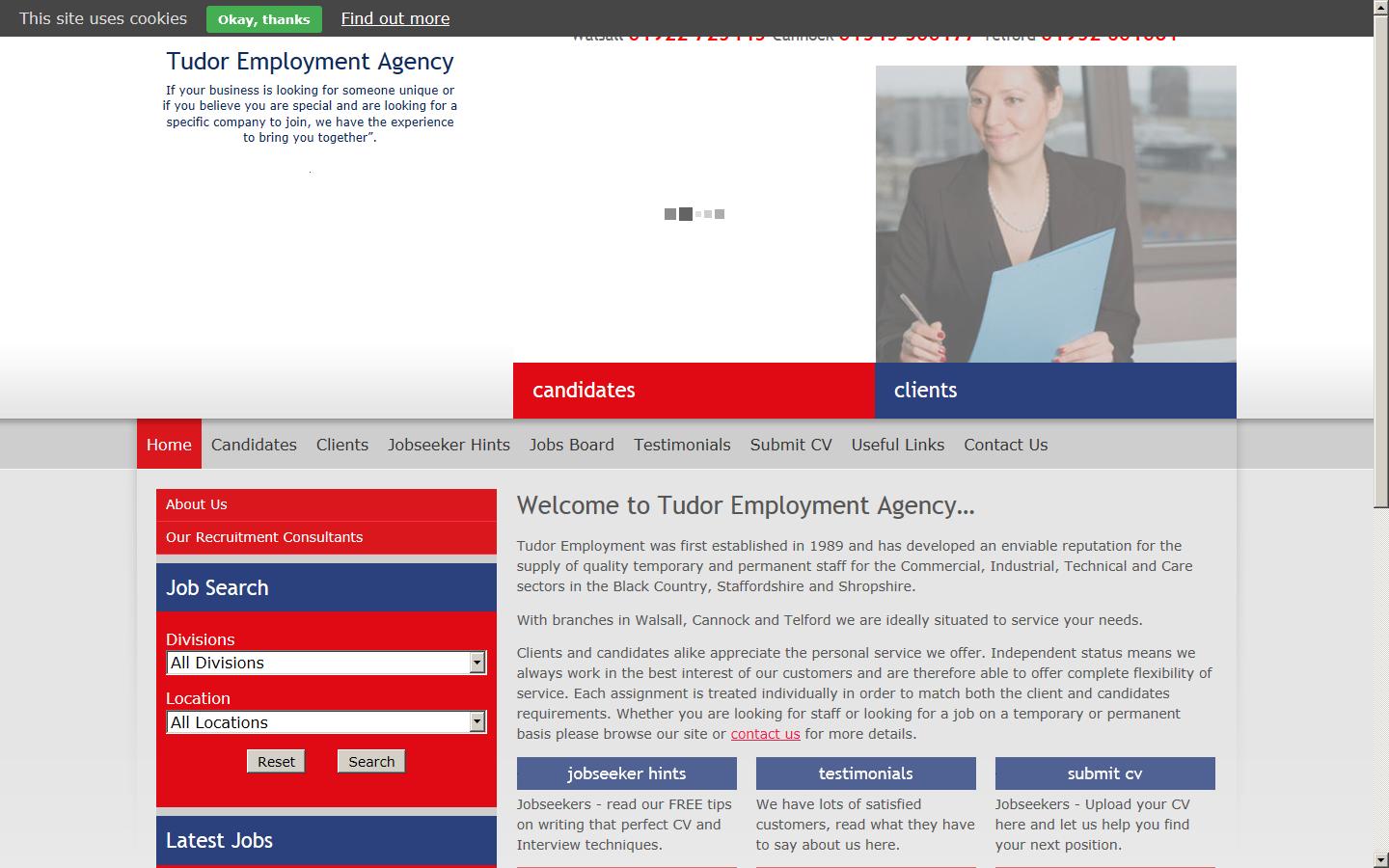 Tudor Employment Agency Website