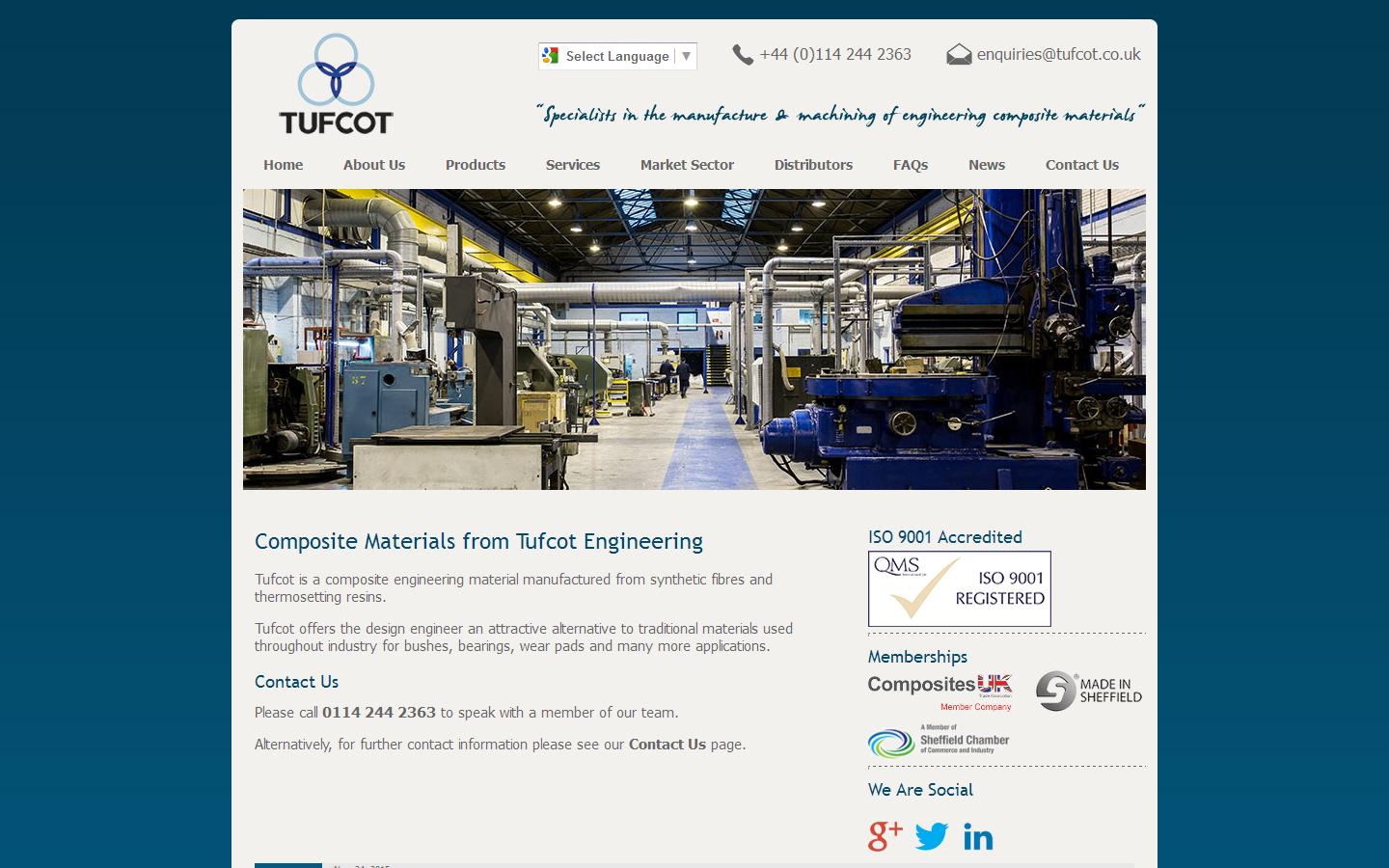 Tufcot Engineering Ltd Website