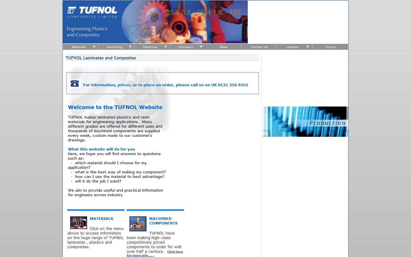 Tufnol Composites Ltd Website