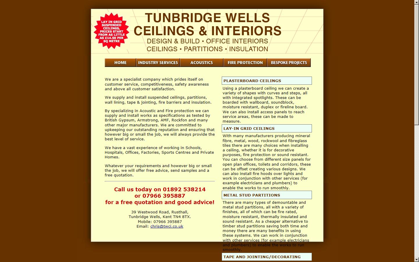 Tunbridge Wells Ceilings & Interiors Website