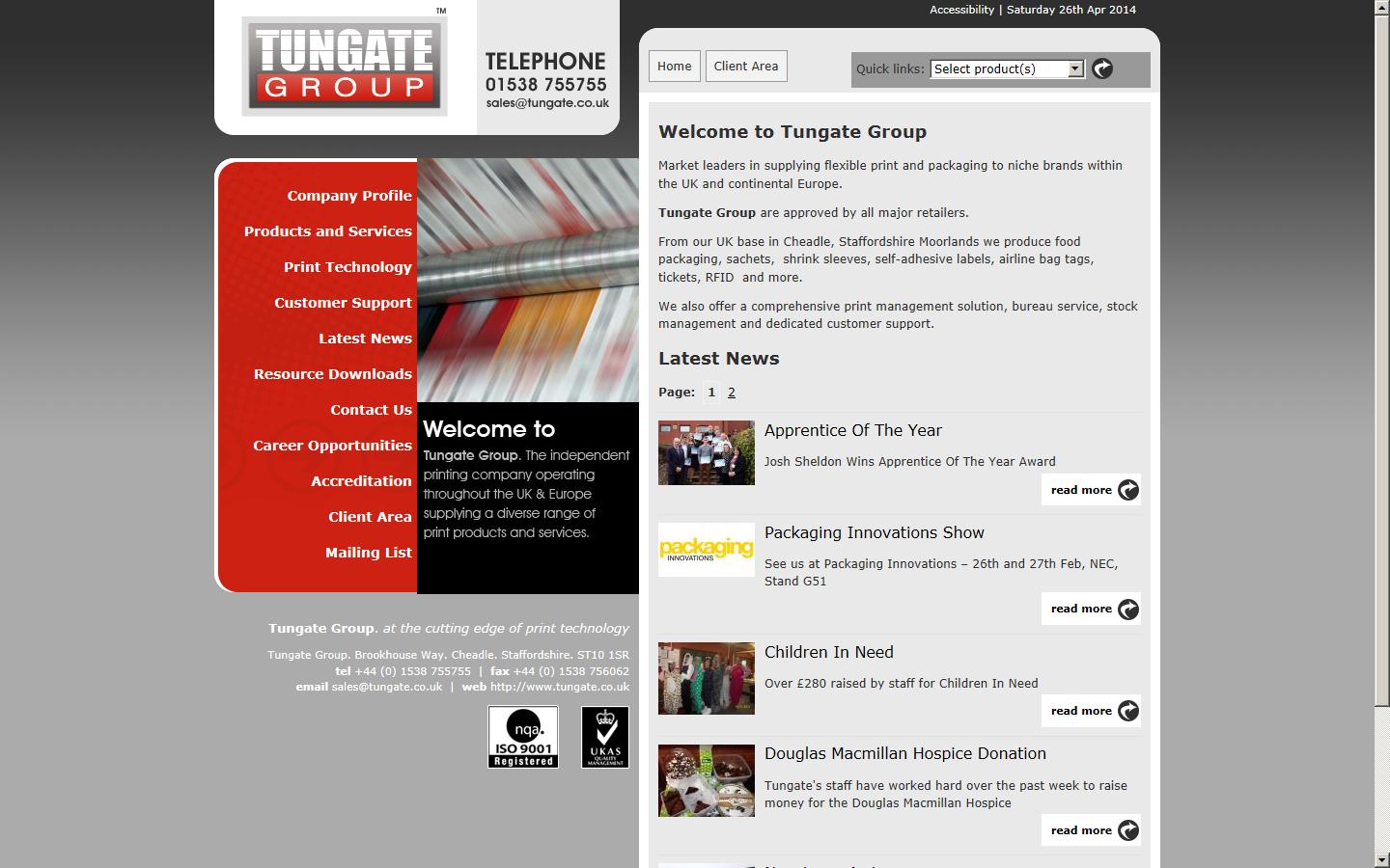Tungate Group Website