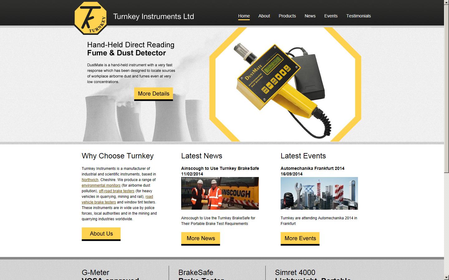 Turnkey Instruments Ltd Website