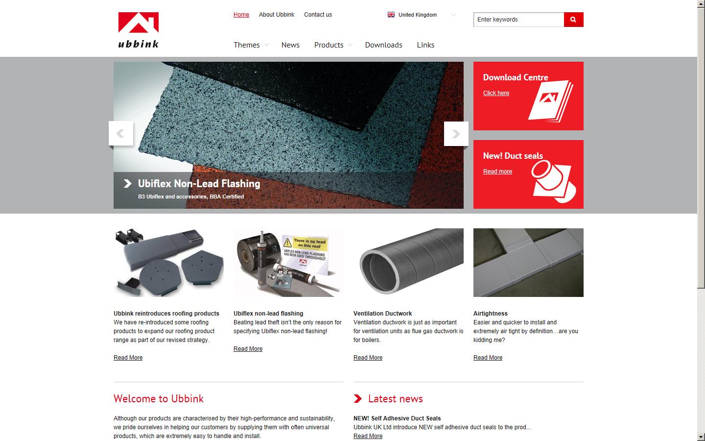 Ubbink (UK) Ltd Website