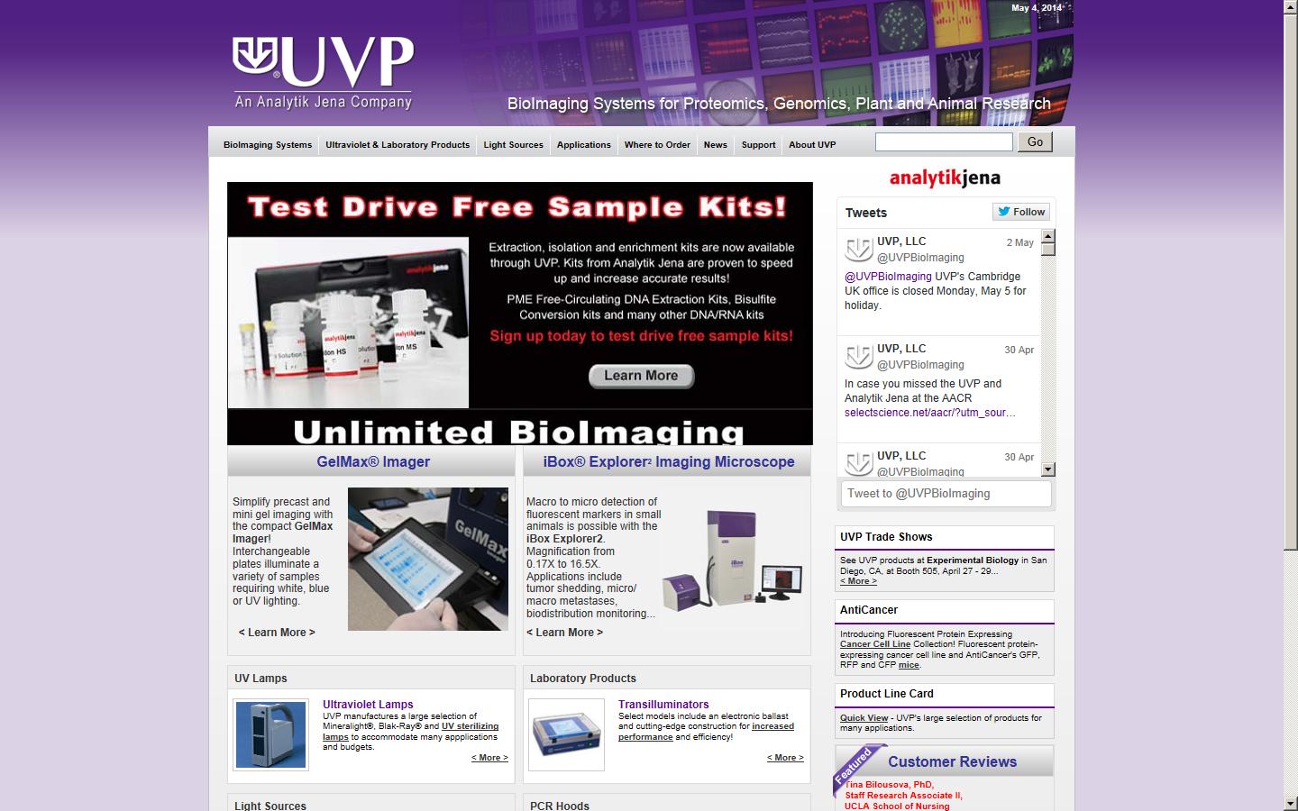 Ultra-Violet Products Ltd Website