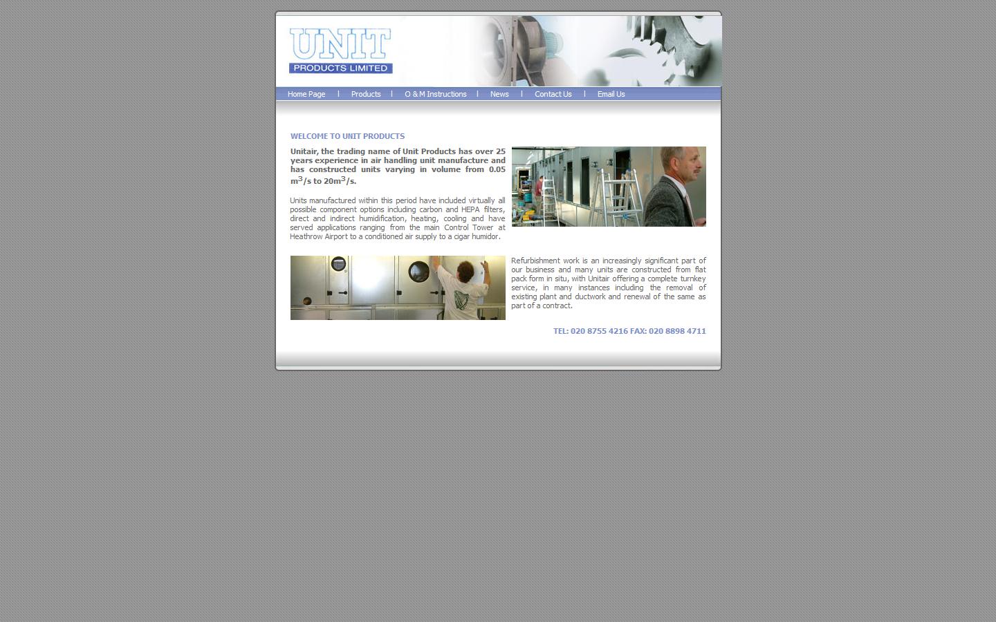Unit Products Ltd Website