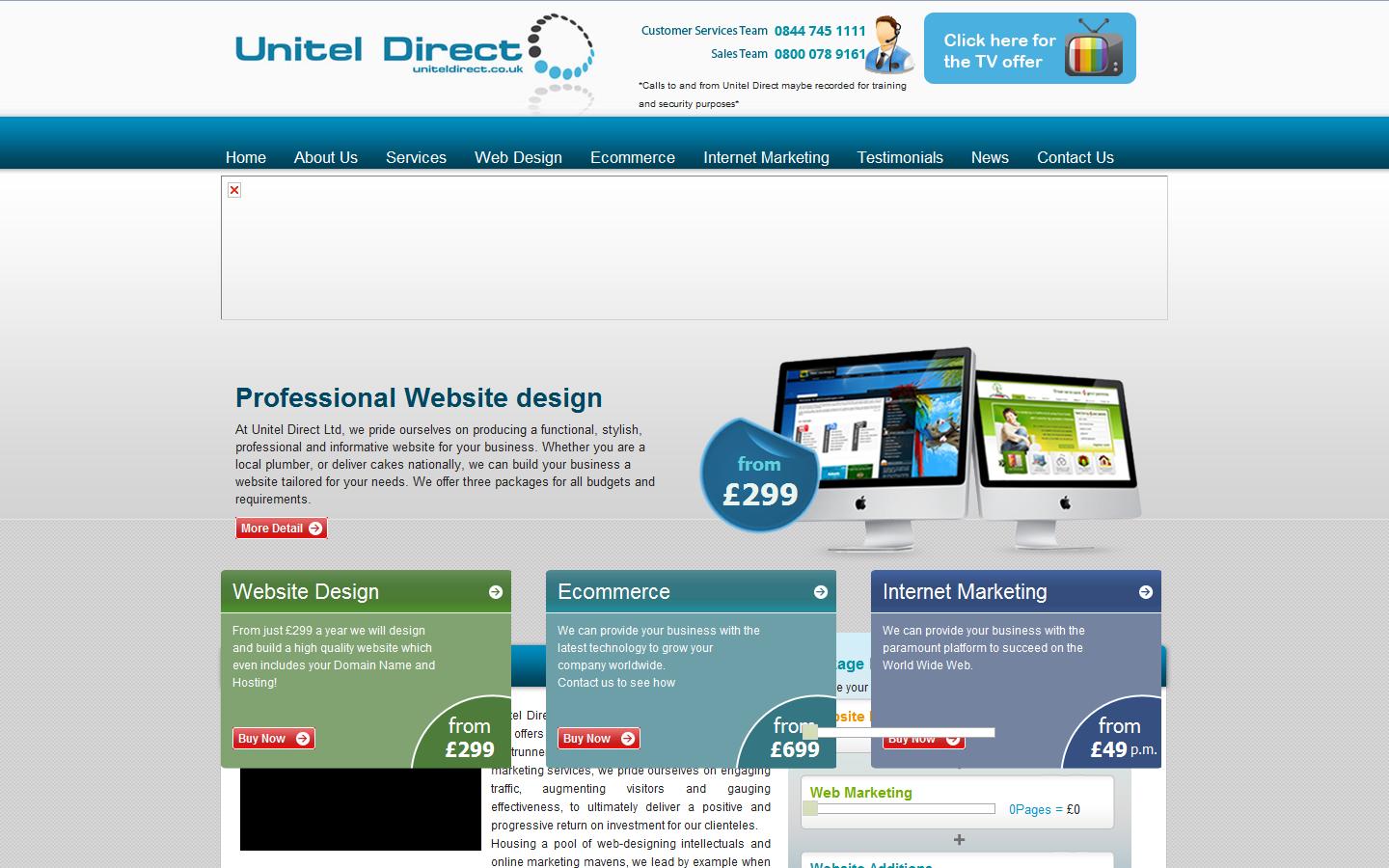 Unitel Direct Ltd Website