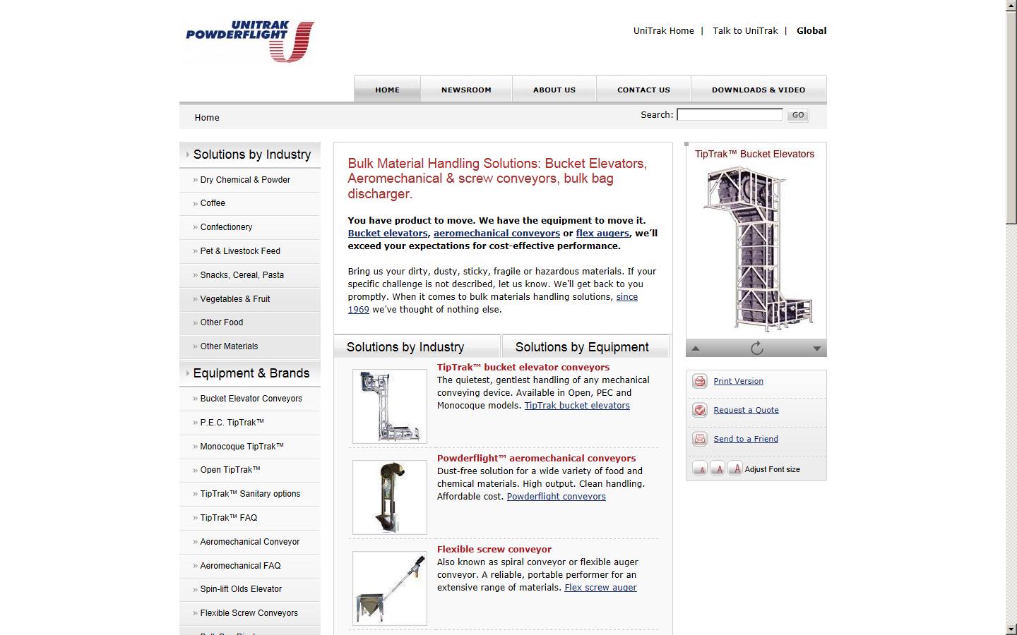 Unitrak Powderflight Ltd Website