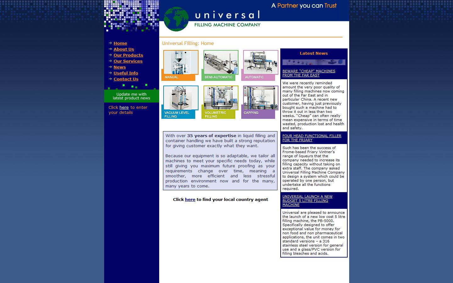 Universal Filling Machine Company Website