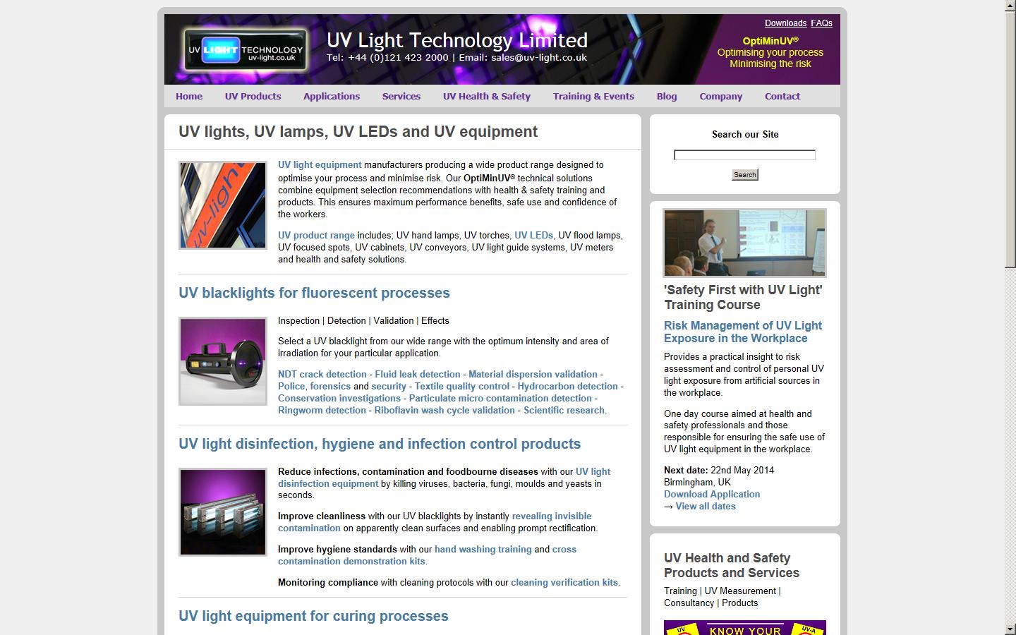 UV Light Technology Ltd Website