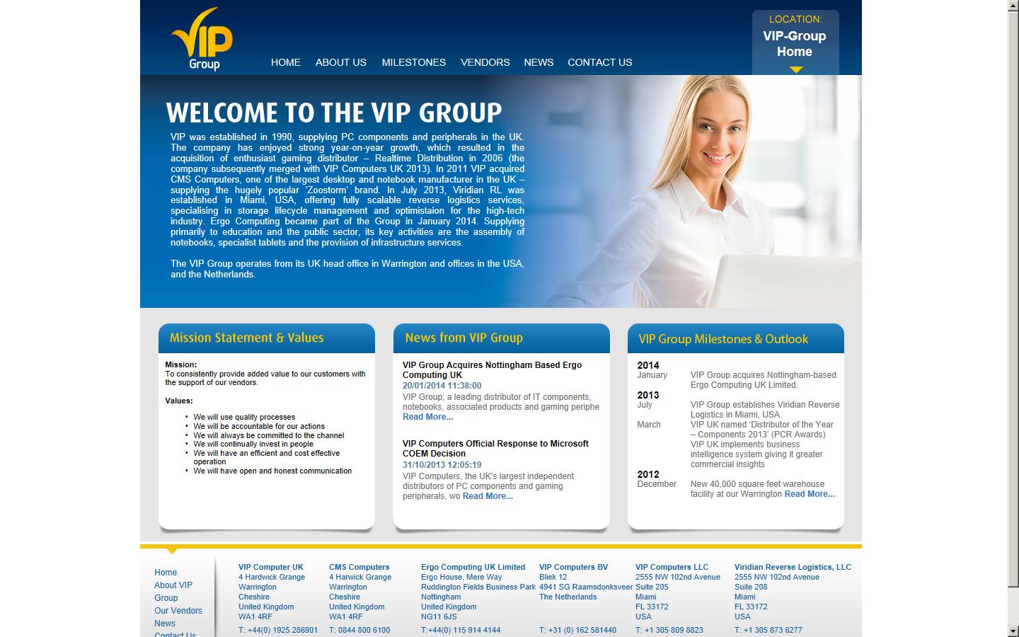 VIP Computer Centre Ltd. Website