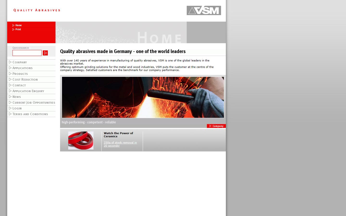 VSM Abrasives Ltd Website