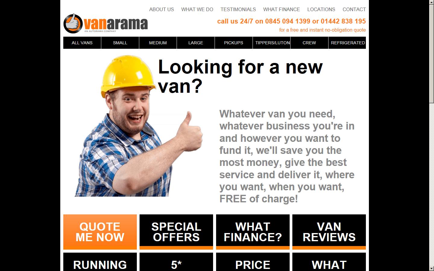 Vanarama Website