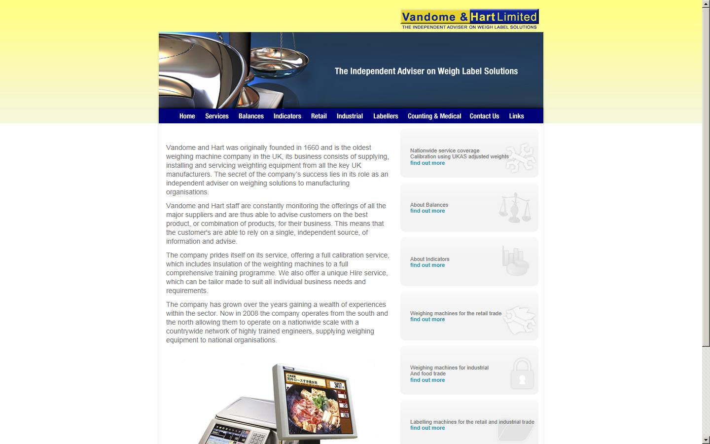 Vandome & Hart Ltd  Website