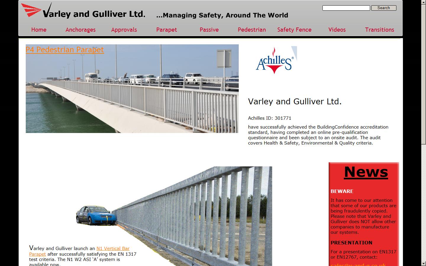 Varley & Gulliver Ltd Website