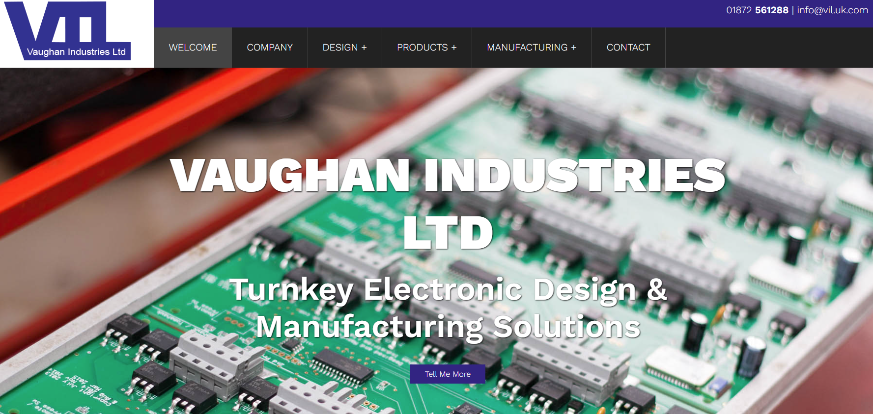 Vaughan Industries Ltd  Website