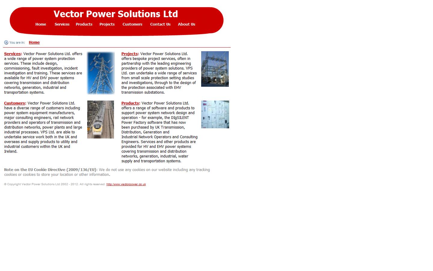 Vector Power Solutions Limited Website